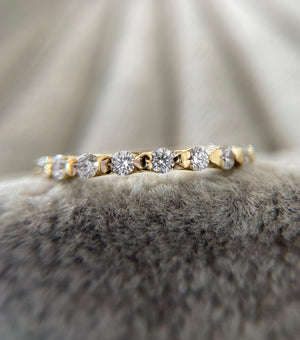 Hearts and diamonds eternity ring