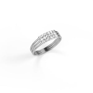 Feel The Love Diamond Braille Ring 3 Characters