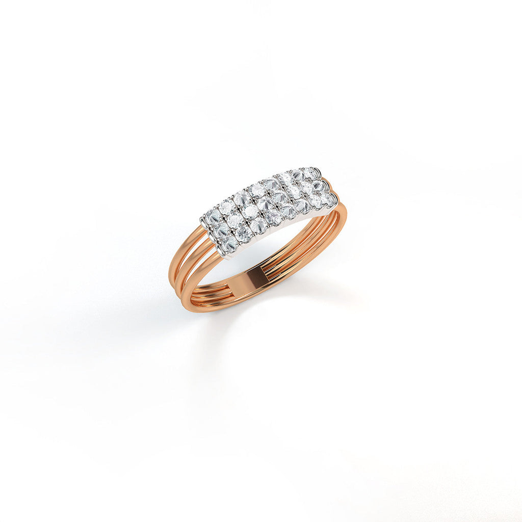 IN STOCK 18ct Rose Gold Feel The Love Diamond Braille Ring 'LOVE'