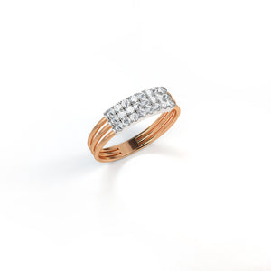 IN STOCK 18ct Rose Gold Feel The Love Diamond Braille Ring 'LOVE'