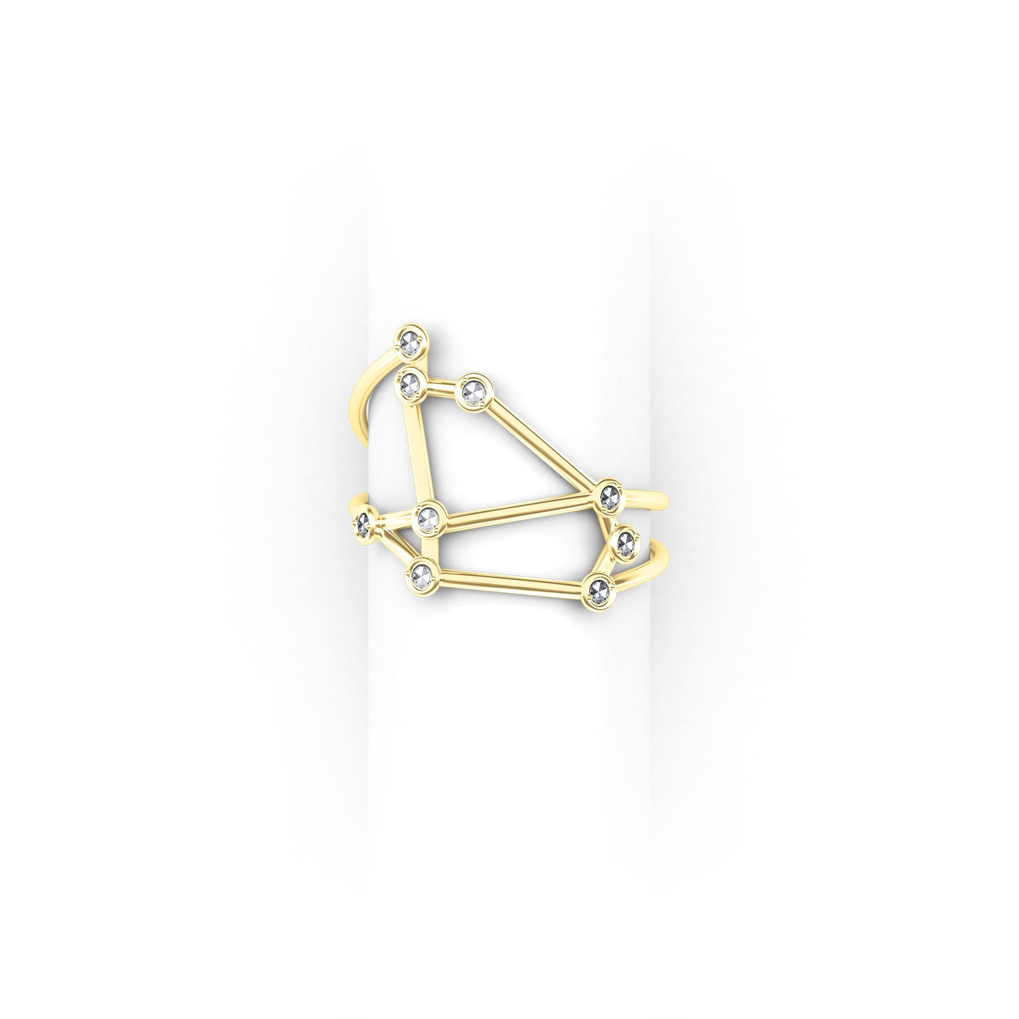 IN STOCK 18ct Yellow Gold Aries Constellation Ring