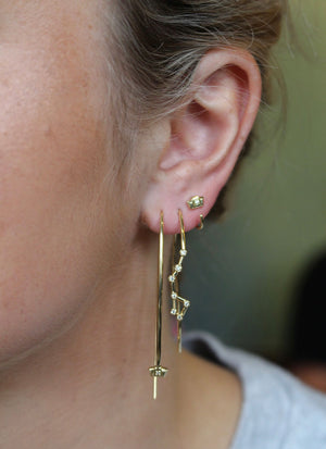 IN STOCK 18ct Yellow Gold Virgo Constellation Earrings