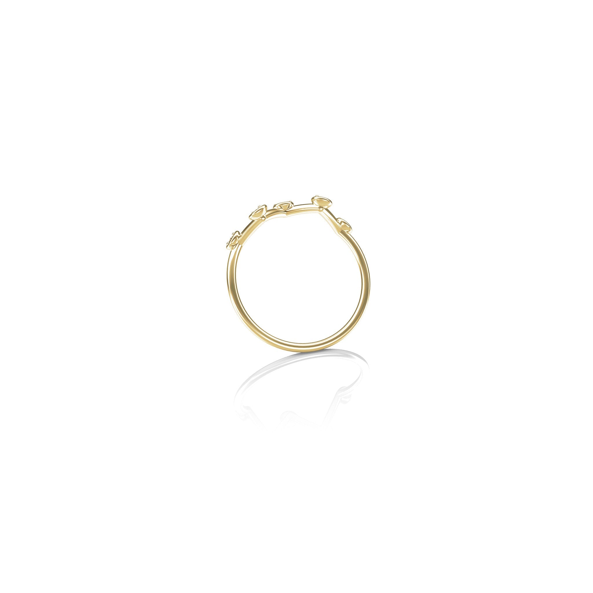 IN STOCK 18ct Yellow Gold Cassiopeia Constellation Midi Ring