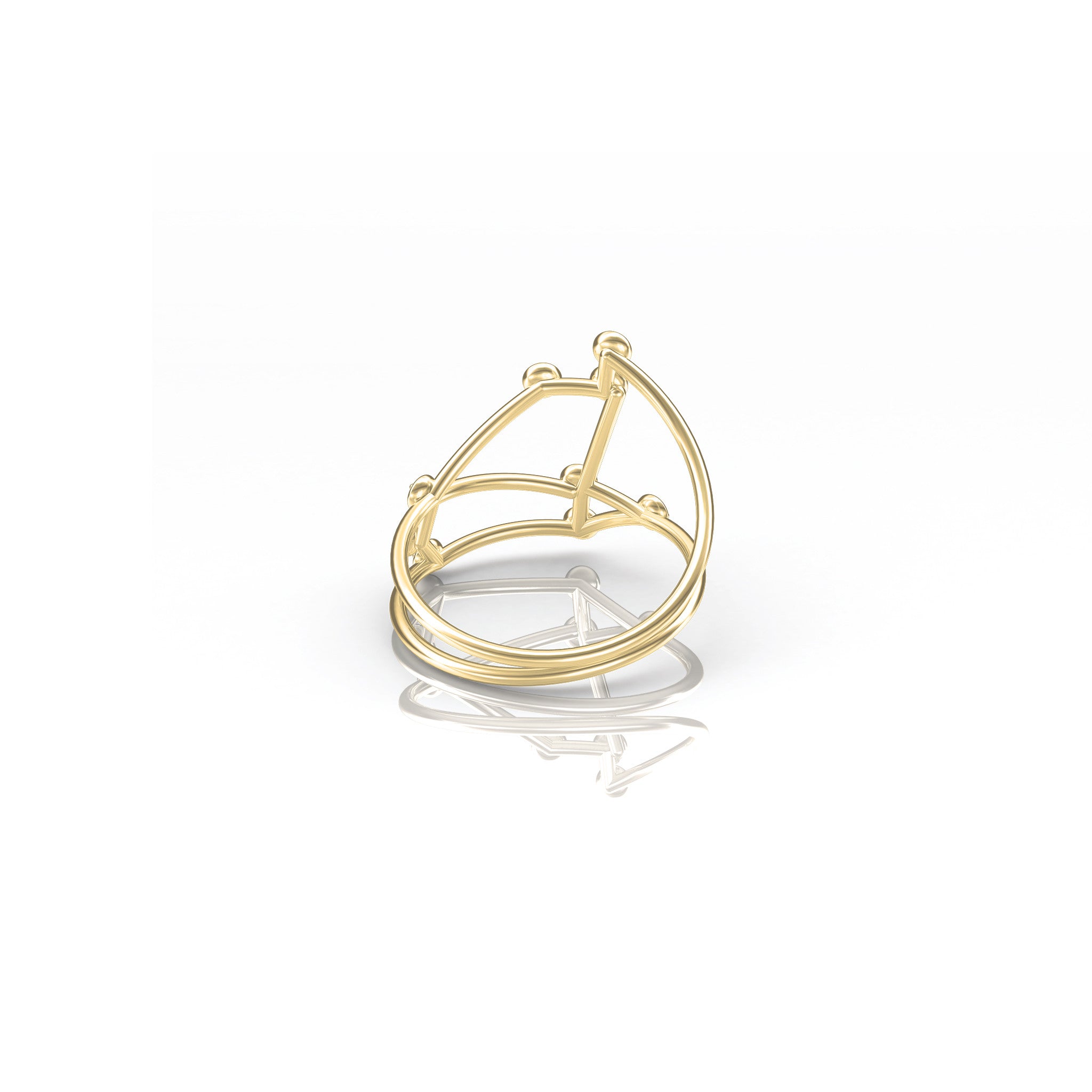 IN STOCK 18ct Yellow Gold Aries Constellation Ring