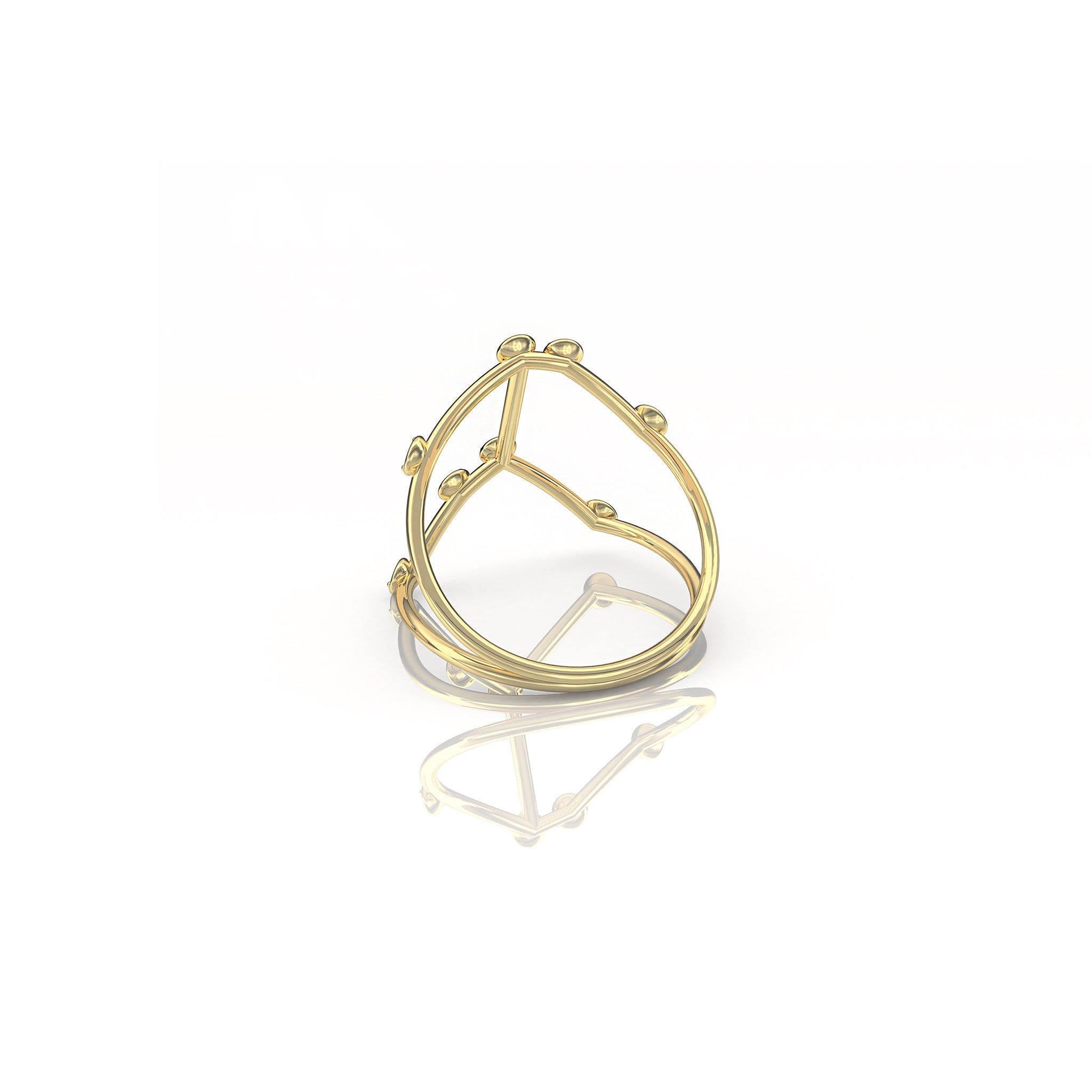IN STOCK 18ct Yellow Gold Cancer Constellation Ring