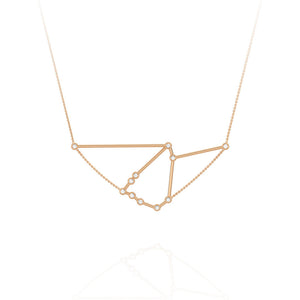 IN STOCK 18ct Rose Gold Capricorn Constellation Necklace