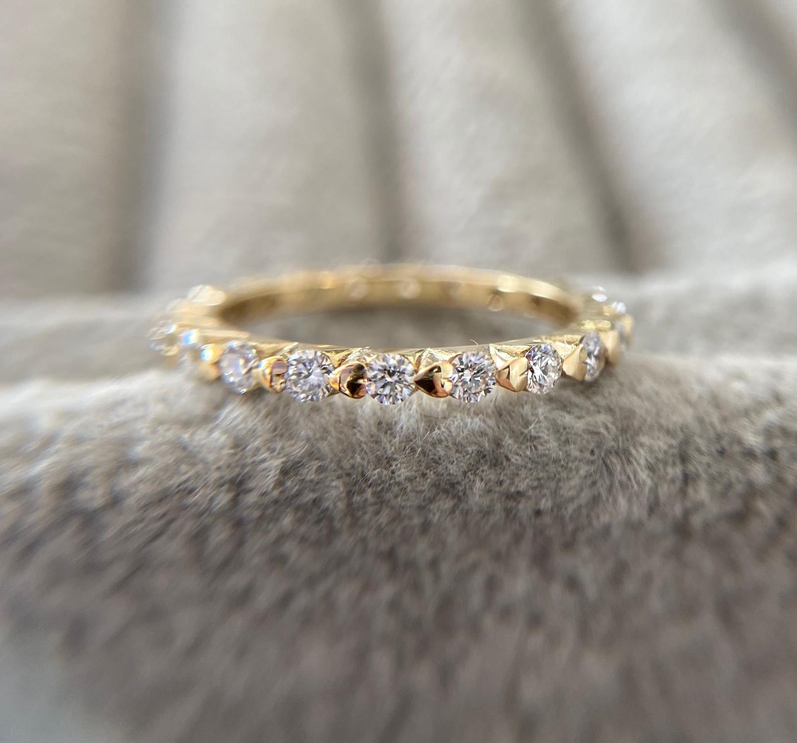 IN STOCK 18ct Yellow Gold Hearts and diamonds eternity ring