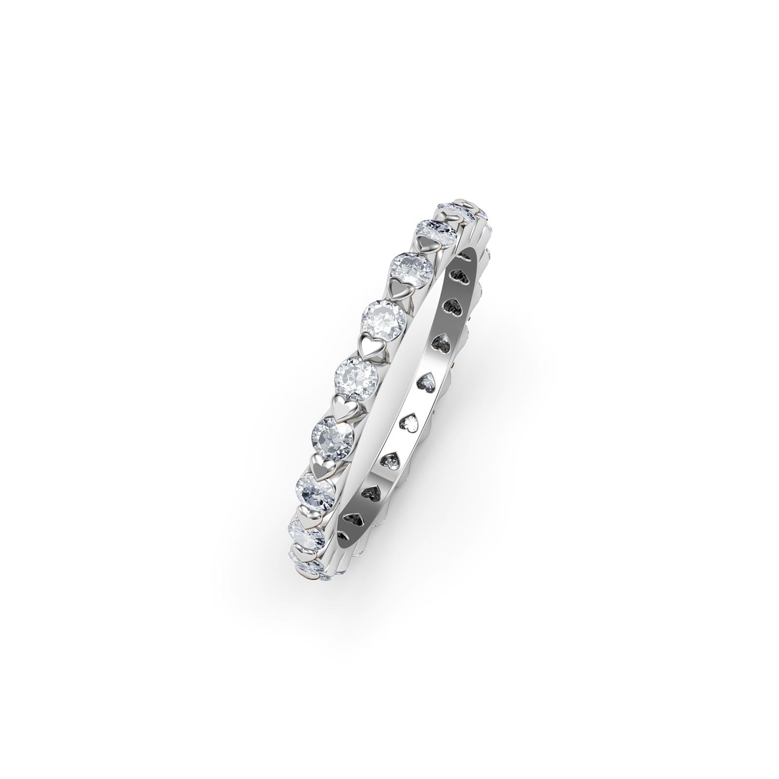 Hearts and diamonds eternity ring