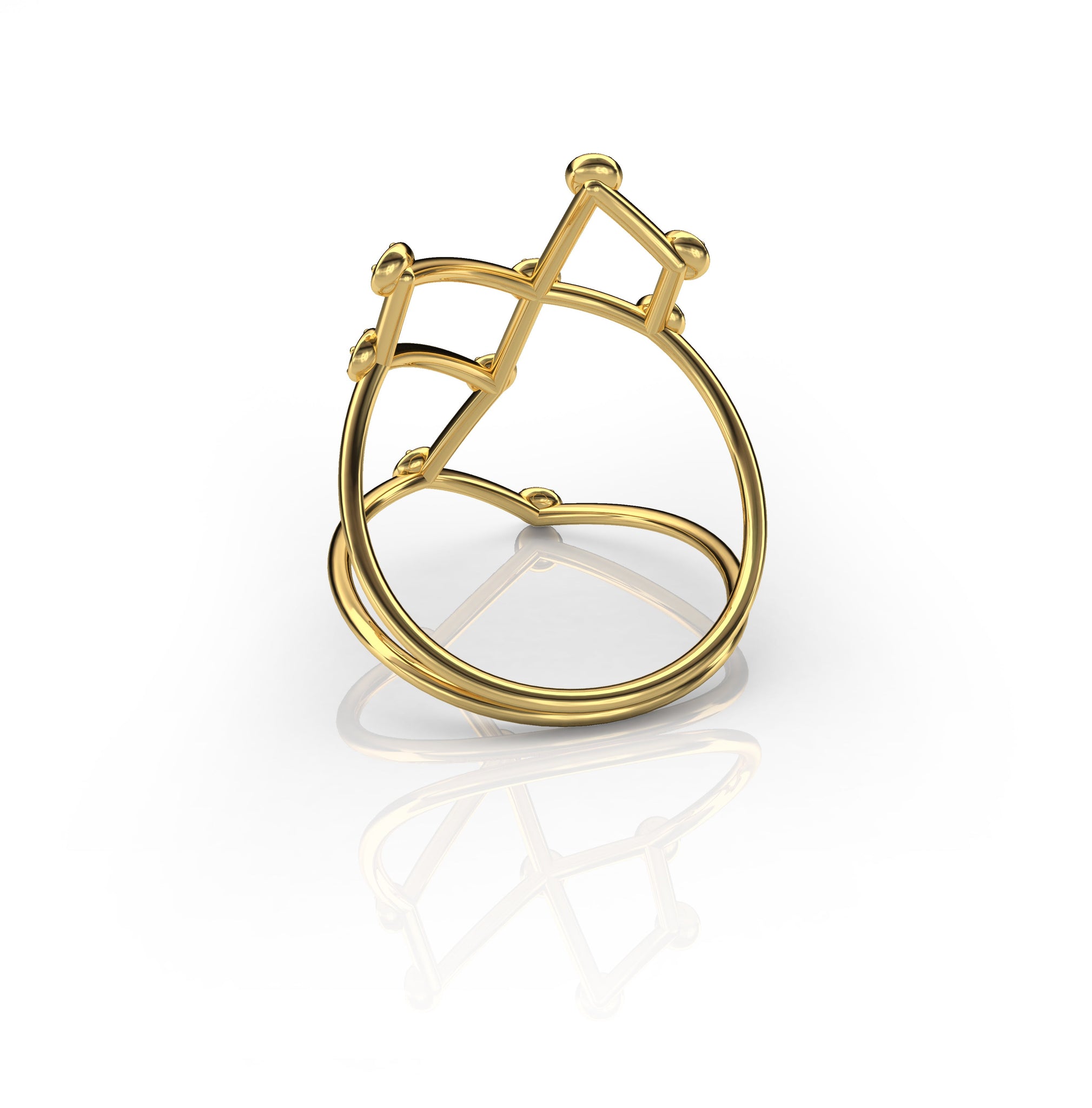 IN STOCK 18ct Yellow Gold Monoceros/Unicorn Constellation Ring
