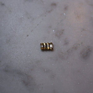 Dot Dash Diamond Morse Code Necklace - Letter V