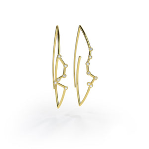 IN STOCK 18ct Yellow Gold Virgo Constellation Earrings